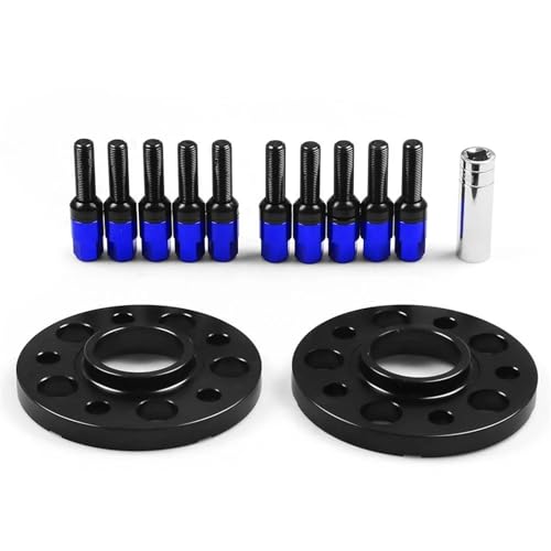 ZSHYTWE Spurplatten 15 Mm 66,6 Mm 5 X 112 Mm Naben-Spurverbreiterungen Mit Zentrischer Bohrung, M14 X 1,5 Konische Schrauben Für Q5 SQ5 TT102127 Verbreiterte Spurverbreiterung(Blue Bolts) von ZSHYTWE