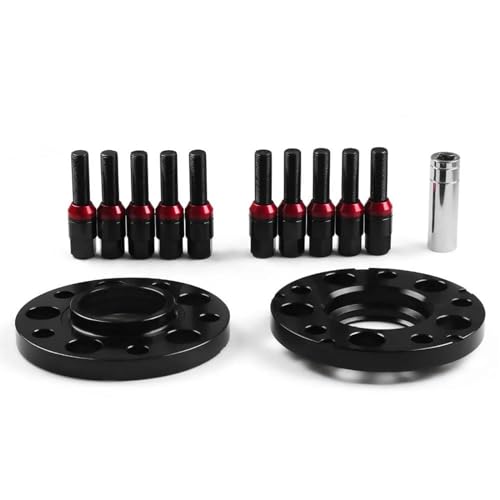ZSHYTWE Spurplatten 15 Mm 72,56 Mm 5 X 120 Mm Hubzentrische Spurverbreiterungen M14 X 1,25 Konische Schrauben Für F-Serie F10 F12 F13 F01 F02 F30 Verbreiterte Spurverbreiterung(Black Bolts) von ZSHYTWE