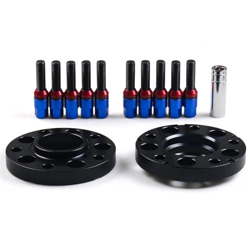 ZSHYTWE Spurplatten Für F-Serie F10 F12 F13 F01 F02 F30 TT102032 20Mm 72,56Mm 5X120Mm Hubzentrische Spurverbreiterungen M14 X 1,25 Konische Schrauben Verbreiterte Spurverbreiterung(Blue Bolts) von ZSHYTWE