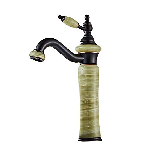 ZSJSM European Style Basin Wasserhahn All Kupfer Retro Duschwasser Hahn Haushalt Heiße und kaltes Wasser Mischung Sprühgerät Anti-Rust 360 Grad Drehen Waschbecken Ausstrich (Farbe: Stil 1) von ZSJSM