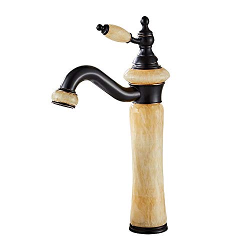 ZSJSM European Style Basin Wasserhahn All Kupfer Retro Duschwasser Hahn Haushalt Heiße und kaltes Wasser Mischung Sprühgerät Anti-Rust 360 Grad Drehen Waschbecken Ausstrich (Farbe: Stil 3) von ZSJSM