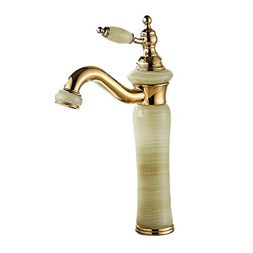 ZSJSM European Style Basin Wasserhahn All Kupfer Retro Duschwasser Hahn Haushalt Heiße und kaltes Wasser Mischung Sprühgerät Anti-Rust 360 Grad Drehen Waschbecken Ausstrich (Farbe: Stil 5) von ZSJSM