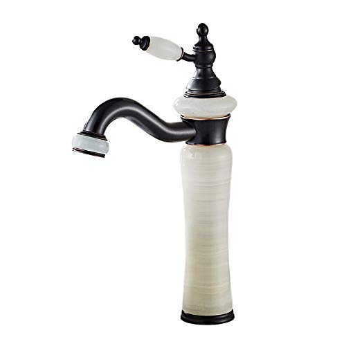 ZSJSM European Style Basin Wasserhahn All Kupfer Retro Duschwasser-Wasserhahn Haushalt Heiße und kaltes Wasser Mischung Sprühgerät Anti-Rust 360 Grad Drehen Waschbecken Ausstrich (Farbe: Stil 2) von ZSJSM