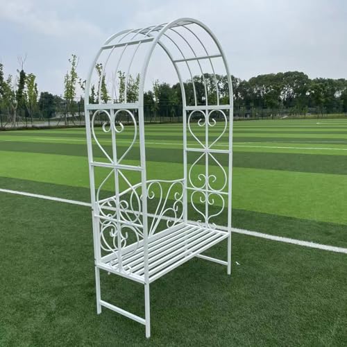 ZSJSM Metal Rose Arch Pergola mit Banksitz romantischer Hochzeitsbogen im Freien für das Klettern von Pflanzen und Rosen eleganter Gartenschlangen für Veranstaltungen und Landschaftsgestaltung ZSJSM Metal Rose Arch Pergola mit Banksitz romantischer Hochzeitsbogen im Freien für das Klettern von Pflanzen und Rosen eleganter Gartenschlangen für Veranstaltungen und Landschaftsgestaltung von ZSJSM