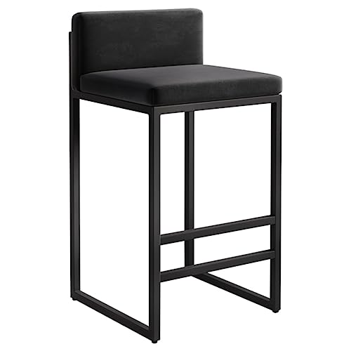 ZSJSM Moderne Velvet Counter Height Barhocker mit Back Polstered Kücheninselstühlen Stilvolle Bauernhaus Design Metallbeine Schwarzes Finish perfekt für Küche und Essen ZSJSM Moderne Velvet Counter Height Barhocker mit Back Polstered Kücheninselstühlen Stilvolle Bauernhaus Design Metallbeine Schwarzes Finish perfekt für Küche und Essen von ZSJSM