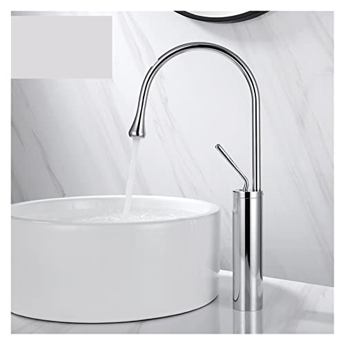 ZSJSM Stylish gebürstete Goldbecken Wasserhahn Deck montiertem Mixer Hahn für Badezimmer und Küchenspüle Langlebige Messingkonstruktion Modernes Chrom Finish Heiße und kalte Wasserkontrolle von ZSJSM