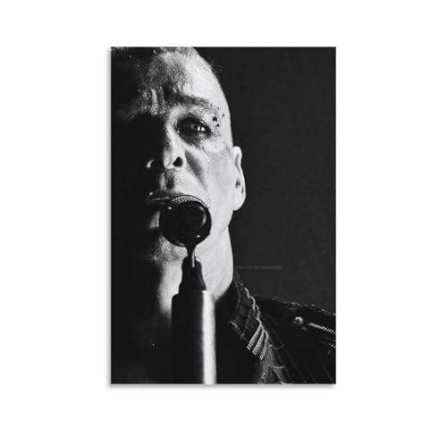 ZSJUMK Till Lindemann Leinwandbilder, wasserdicht, kratzfest, UV-beständig, elegante Dekoration für Zuhause und Büro, klassisches, modernes Design, ungerahmt, 30 x 45 cm von ZSJUMK