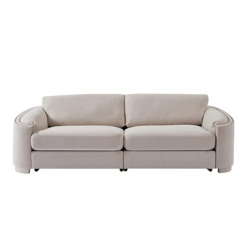 Stilvolles Sofa mit Semilunararm, Nietendetails und solidem Rahmen für Wohnzimmer Stilvolles Sofa mit Semilunararm, Nietendetails und solidem Rahmen für Wohnzimmer von ZSLKDL