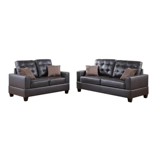 ZSLKDL 2-teiliges Kunstleder-Sofa und Zweisitzer-Set in Espresso ZSLKDL 2-teiliges Kunstleder-Sofa und Zweisitzer-Set in Espresso von ZSLKDL