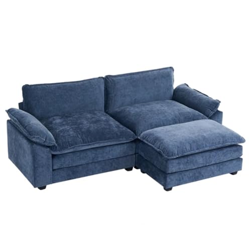 ZSLKDL 217 x 141 x 85 cm Chenille Zweisitzer-Sofa mit Fußhocker-Tasche, Innensofa ZSLKDL 217 x 141 x 85 cm Chenille Zweisitzer-Sofa mit Fußhocker-Tasche, Innensofa von ZSLKDL