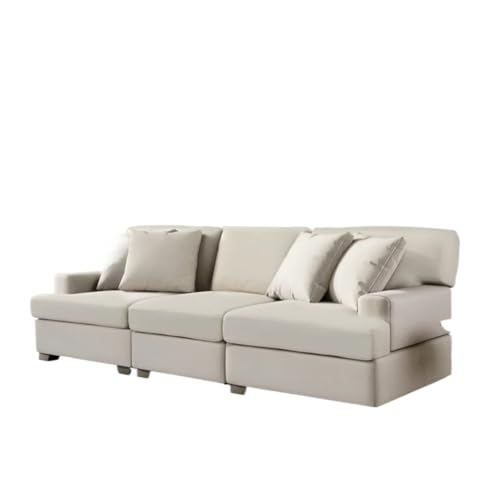 ZSLKDL 3-Sitzer-Sofa mit abnehmbarer Rückenlehne und Kissen und 4 bequemen Kissen (E) von ZSLKDL