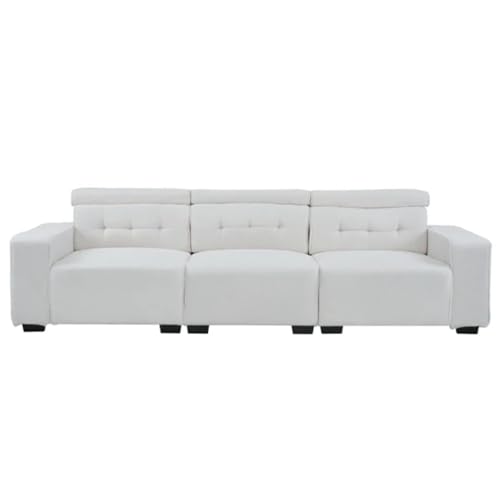 ZSLKDL 306 x 96 x 83 cm Sofa, Teddy-Samt, 3-Sitzer-Sofa, 26 cm, vollständig abnehmbare Armlehnen, bequemes Sofa mit Seitentaschen ZSLKDL 306 x 96 x 83 cm Sofa, Teddy-Samt, 3-Sitzer-Sofa, 26 cm, vollständig abnehmbare Armlehnen, bequemes Sofa mit Seitentaschen von ZSLKDL