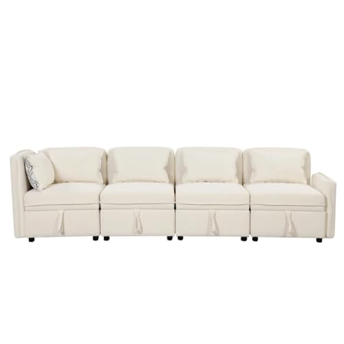 ZSLKDL 311,9 cm wandelbares Sofa, modulare minimalistische freie Kombination, 4-Sitzer-Sofa, Sektionalsofa, für Wohnzimmer, Büro von ZSLKDL