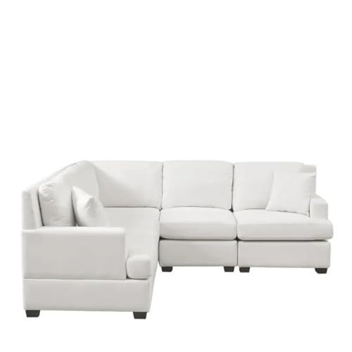 ZSLKDL Sofagarnitur mit modularem Sektionalsofa und Drehstuhl, 2 Wurfkissen und solidem Rahmen für Wohnzimmer von ZSLKDL