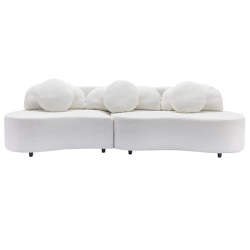 ZSLKDL Wohnzimmer-Sofa, Lamm, Samt, gepolstert, Couch-Möbel für Zuhause oder Büro, 264 cm von ZSLKDL