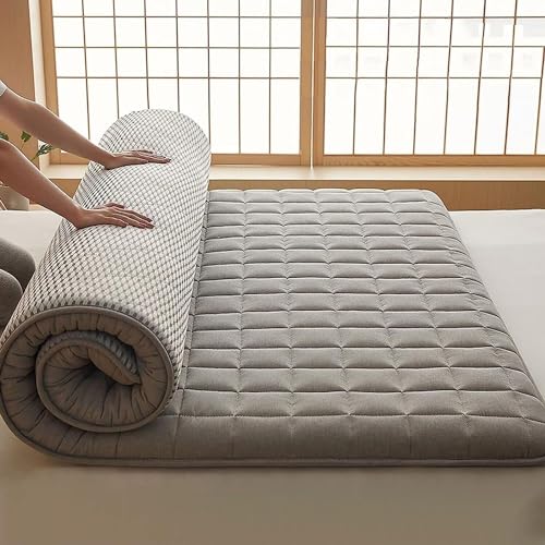 ZSMFCD Japanische Futon-Matratze, Klappbare Bodenmatratze, Japanische Bodenbett Rolle, Klappbarer Futon – Japanische Tatami, Dicke Tatami (Color : 06, Size : King(180x200cm)) von ZSMFCD