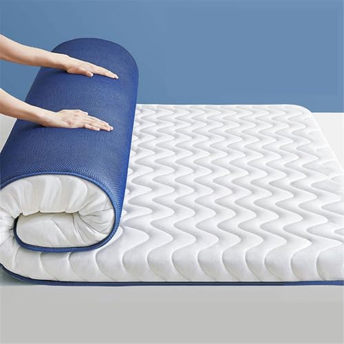 ZSMFCD Latexmatratzen, Dicke Japanische Futon-Matratze, 9cm (3,54 Zoll), Weiche Tatami-Matte Für Zuhause, Schlafzimmer, Studentenwohnheim, Schwammbettmatte (White-B,150 * 200CM) von ZSMFCD