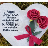 Herz Aus Beton Mit Schriftzug Kunstrose Grabschmuck Trauer Grabgesteck Grabherz Herz Aus Beton Mit Schriftzug Kunstrose Grabschmuck Trauer Grabgesteck Grabherz von ZSOBDeko