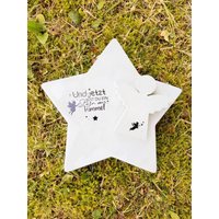 Stern Und Engel Aus Beton Mit Schriftzug Grabschmuck Trauer Grabgesteck Grabstern Gedenkstein Sternenkind von ZSOBDeko