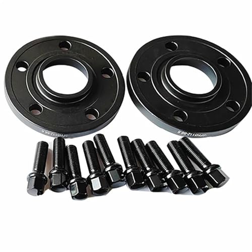 Spurverbreiterung Spurplatten 15/20 MM 5x112-66.6 Radnabenadapter + 10 Stück Schrauben Spurverbreiterungen Für Mercedes Für Benz E-Klasse C-Klasse CLA CLK GLK Radabstandshalter(15mm black) von ZSQWRFRG