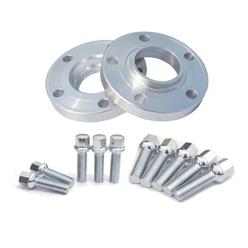 Spurverbreiterung Spurplatten 15/20 MM 5x112-66.6 Radnabenadapter + 10 Stück Schrauben Spurverbreiterungen Für Mercedes Für Benz E-Klasse C-Klasse CLA CLK GLK Radabstandshalter(20mm silver) von ZSQWRFRG