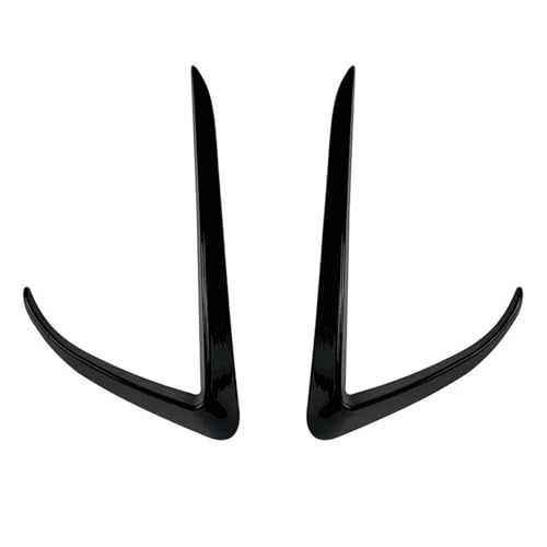 ZSQWRFRG Front Stoßstange Abckung Wind Messer Für Tesla Für Moll 3 2017-2023 ABS Nebel Trim Klinge Trim Auto Frontstoßflosse Spoiler Canards(Glänzend schwarz) von ZSQWRFRG