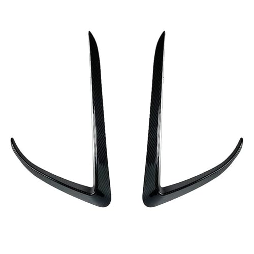 ZSQWRFRG Für Tesla Für Modell 3 2017-2023 Front Stoßstange Abdeckung Wind Messer ABS Glänzend Schwarz Trim Klinge Trim Auto Frontstoßflosse Spoiler Canards(Glänzend schwarz) von ZSQWRFRG