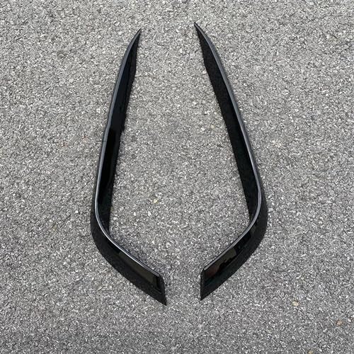 ZSQWRFRG Für Vw Für Arteon Cc Body Kit Spoiler 2019 2020 2021 2022 Front Stoßstange Wind Messer Dekoration Auto Frontstoßflosse Spoiler Canards(Bright black-2pcs) von ZSQWRFRG