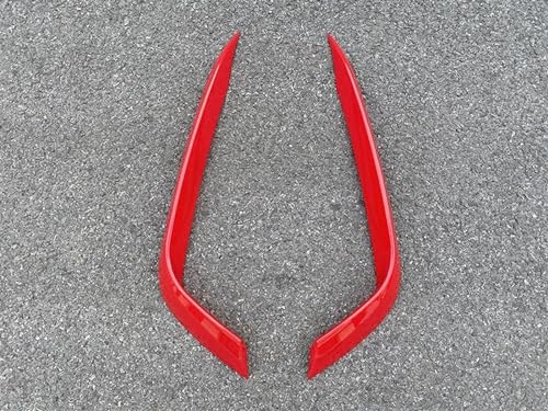 ZSQWRFRG Für Vw Für Arteon Cc Body Kit Spoiler 2019 2020 2021 2022 Front Stoßstange Wind Messer Dekoration Auto Frontstoßflosse Spoiler Canards(Red-2pcs) von ZSQWRFRG