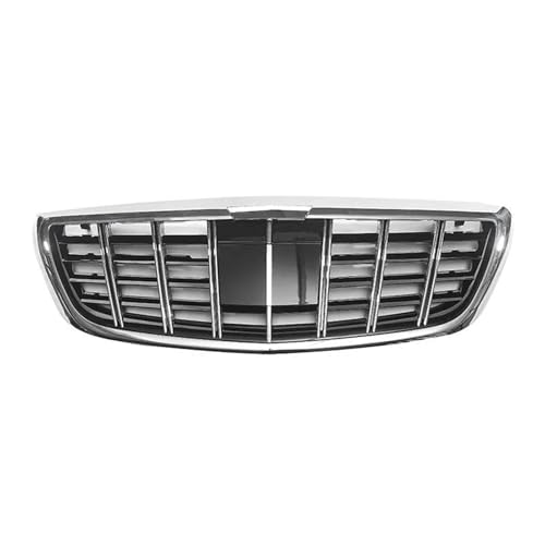 ZSQWRFRG Kühlergrill Dekoration Front Niere Kühlergrill Racing Grills Für IX3 2022-2023 Schwarz Doppel Lamellen Stil Auto Oberen Stoßfänger Haube Mesh Grid Body Kit(Silber) von ZSQWRFRG