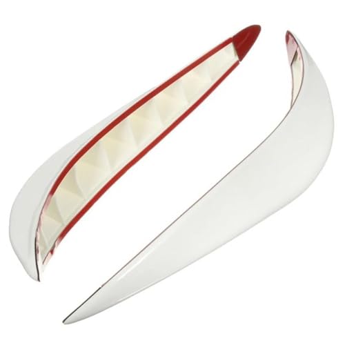 ZSQWRFRG Universal Anti-Kollision Streifen Auto Stoßstange Styling Formteile Dekoration Körper Vorne Und Hinten Trim Streifen Außen Auto Frontstoßflosse Spoiler Canards(Weiss) von ZSQWRFRG