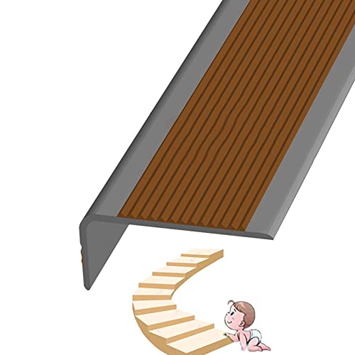 Treppenkantenprofil Winkelprofil Vinyl Treppenkanten Treppenkantenschutz, L-förmige Selbstklebend Treppenverkleidung, Gummistreifen Rutschfest Und Wasserdicht, Breite 3,5 X 7 Cm/1,37 X 2,75 Zoll ( Col von ZSRBOX