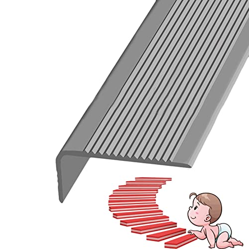 Winkelprofil Treppenkantenprofil Anti-Rutsch Treppenkante Selbstklebend Treppen-Kantenprofil Winkel-Schutzprofil PVC Kunststoff Anti Rutsch Treppe, Eckschutzprofil, Antirutsch-Profil,Breite 3 X 7 Cm ( von ZSRBOX