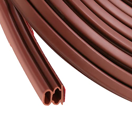 Braun Dichtungsband Selbstklebende 10mm x 10mm Gummi-Wetterabisolierung, Wasserdicht, Selbstklebend, für Türrahmen-Isolierung, leicht zuschneidbar von ZSRedHong