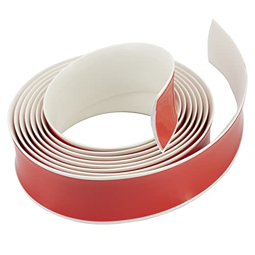 Übergangsleiste Selbstklebend - Wasserdicht Vinylboden Bodenbelag - Türschwellen Leiste - Türleiste Selbstklebend - Flacher Laminatprofil-Bodenbelag-Randstreifen (Weiß 3.75 x 100cm) von ZSRedHong
