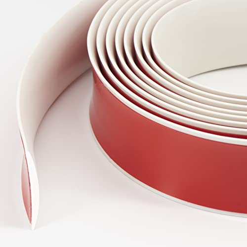 Übergangsleiste Selbstklebend - Wasserdicht Vinylboden Bodenbelag - Türschwellen Leiste - Türleiste Selbstklebend - Flacher Laminatprofil-Bodenbelag-Randstreifen (Weiß 5m) von ZSRedHong