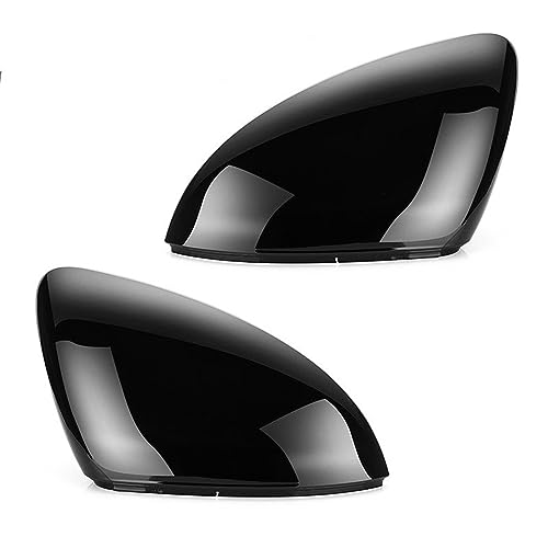 ZSUAGFDFF Rückspiegel Abdeckung 1 Paar Auto Seite Spiegel Abdeckung Für VW Für Golf 7 MK7 MK 7,5 Für Touran L Rückspiegel Gehäuse Caps Autos Zubehör(Black Pair) von ZSUAGFDFF