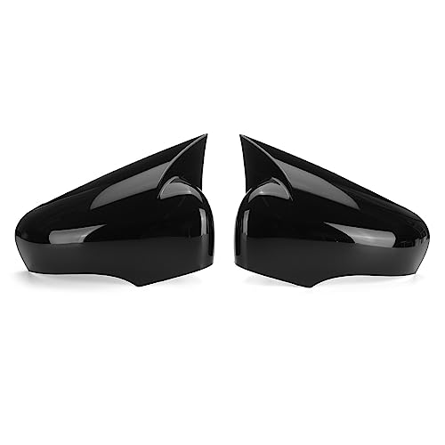 ZSUAGFDFF Rückspiegel Abdeckung Auto Tür Seite Rückspiegel Abdeckung Seite Spiegel Kappe Aufkleber Trim Für Clio 4 MK4 2012-2019(Schwarz) von ZSUAGFDFF