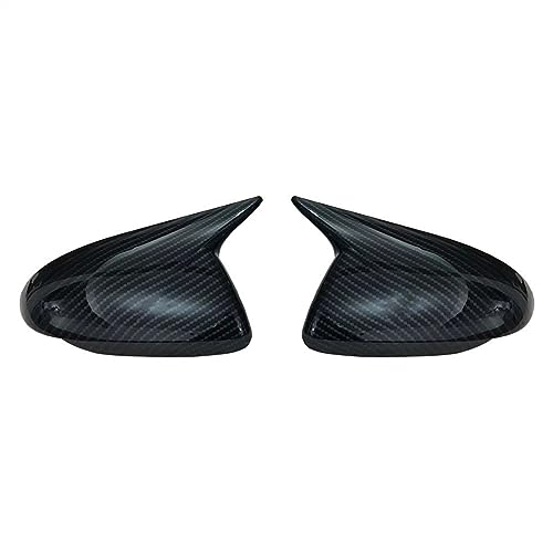 ZSUAGFDFF Rückspiegel Abdeckung Für Hyundai Für Accent Für Solaris I30 2017-2022 Auto Rück Seite Spiegel Abdeckung Aufkleber Flügel Kappe Außentür Fall Trim(No Light Carbon) von ZSUAGFDFF