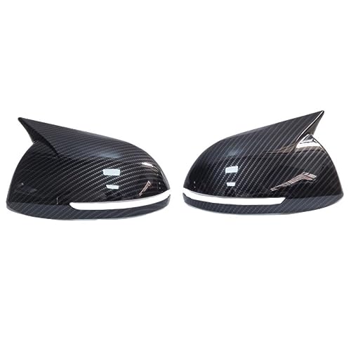 ZSUAGFDFF Rückspiegel Abdeckung Für KIA Für K2 2011-2016 Für Rio 3 2011-2017 Auto Rück Seite Spiegel Abdeckung Aufkleber Flügel Kappe Außentür Fall Trim(with lamp Carbon) von ZSUAGFDFF