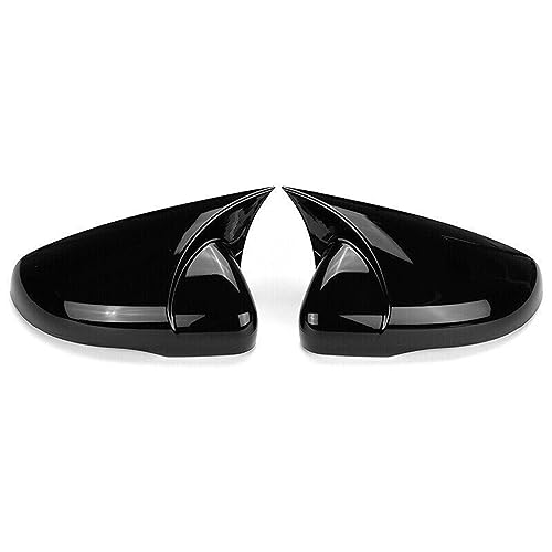 ZSUAGFDFF Rückspiegel Abdeckung Für VW Für Golf 6 MK6 GTI GTD 2009 2010 2011 2013 2013 Auto Rück Seite Spiegel Abdeckung Flügel Kappe Außentür Fall Trim(Schwarz glänzend) von ZSUAGFDFF