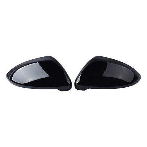 ZSUAGFDFF Rückspiegel Abdeckung Für VW Für Golf 7 MK7 MK 7,5 R Für GTI 2014-2019 Rück Seite Spiegel Abdeckung Flügel Kappe außentür Rückansicht Fall Trim(Schwarz glänzend) von ZSUAGFDFF