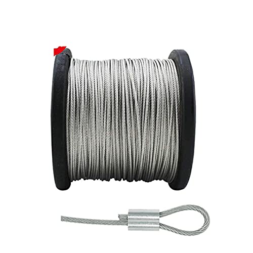 Drahtseil,Stahlseil,Edelstahlseil 304 Anti Rost Flexibler Weiche Edelstahl Draht Seil Kabel Angelschnur DIY Schmuckgewinde(0.5MM 1X7) von ZSXPBZL