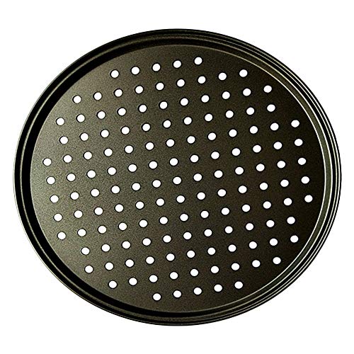 ZSXPBZL Pizzablech,Pizzablech Rund,Pizza Blech 26/28 / 32cm Carbon Steel Antihaft-Pizza Stone Pizza Pan Pizza-Backen-Wannen-Behälter Siebschale Teller Geschirr Bakeware Backen-Werkzeuge(26cm) von ZSXPBZL
