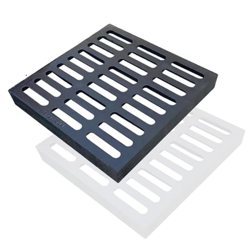 Gitterrost aus Gusseisen, Quadratische Schachtabdeckung für Den Außenbereich, Gullideckel der Klasse B, Langlebige, Robuste Abflussabdeckungen für Den Außenbereich(70 * 70 * 3cm(27.6 * 27.6 * 1.2in)) von ZSXZCBDQ