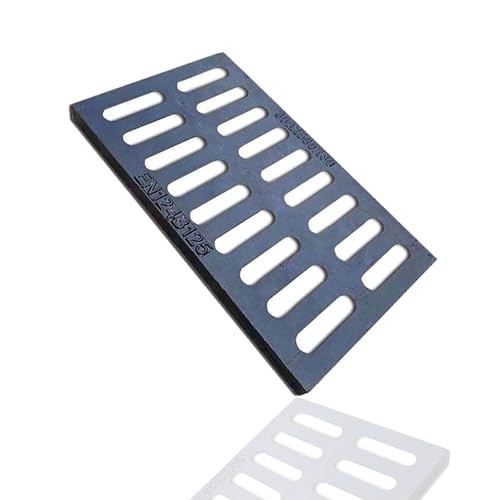 Gusseisen-Abflussgitter für Autos, Robuste Gitterrost für Den Außenbereich, Rechteckiger Schachtabdeckung und Roste für Betonböden Und Hofeinfahrten(50 * 35 * 3cm (19.6 * 13.7 * 1.1in)) von ZSXZCBDQ