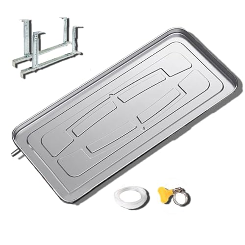 ZSXZCBDQ Condensate Drain Tray, mit Halterungen, Wasserauffangwanne, 300 cm Abflussrohr, für Fensterklimaanlagen und Split-Klimaanlagen mit Wärmepumpen(84x38x3cm) von ZSXZCBDQ