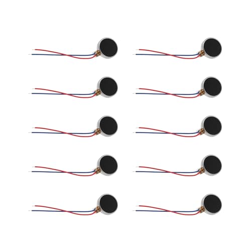 ZSYTF Mini Motor Mit 30 Mm Langem Draht 1 5–3 7 V 10.000 U/min Flacher Knopfmotor Für Mobiltelefone Tablets. Mini Motor 3 V Flacher Münzknopf Vibrationsmotor von ZSYTF