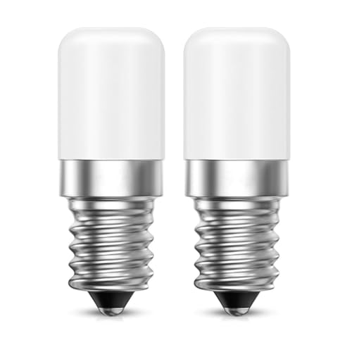 ZSZT Kühlschranklampe led E14 2W (15W Halogen Birne gleichwertig), 220V Kaltweiß 6000K Minibirne, 2er Pack von ZSZT