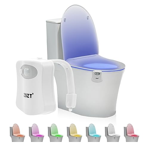 ZSZT LED toilettenlicht, Motion Sensor wc nachtlicht Batteriebetriebenes Toilettenlicht Toilettenbeleuchtung 8 Farben für Badezimmer Hause ZSZT LED toilettenlicht, Motion Sensor wc nachtlicht Batteriebetriebenes Toilettenlicht Toilettenbeleuchtung 8 Farben für Badezimmer Hause von ZSZT